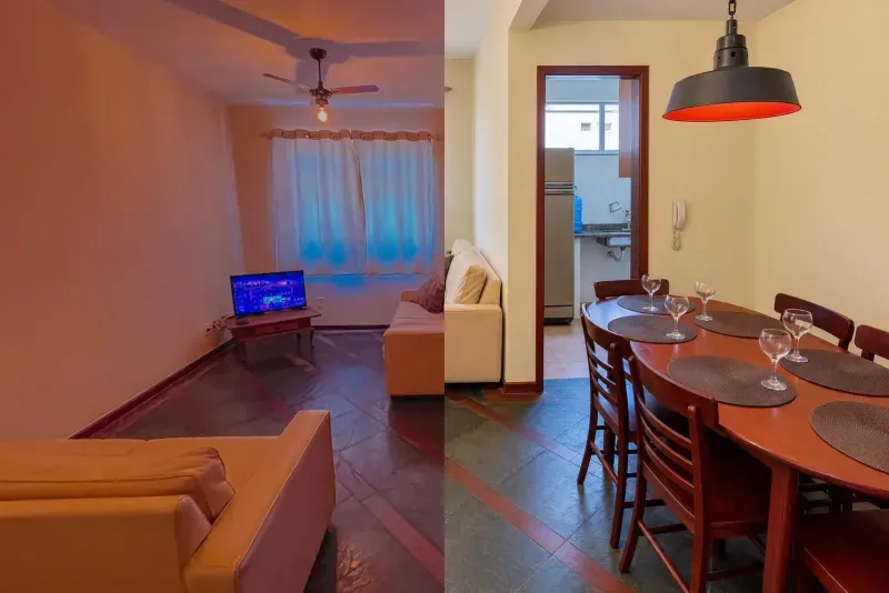 Shoot 1, before and after AI editing, Glisting